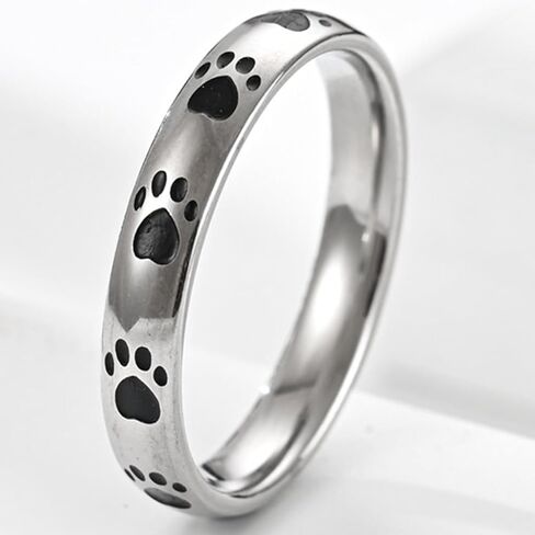 خاتم زفاف من Jude Jewellers مقاس 4 مم من الفولاذ المقاوم للصدأ على شكل مخلب الكلب وحفلات الزفاف وأعياد الميلاد in Kuwait