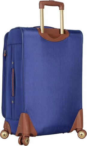 Caribbean Joe Designer Luggage Collection - Expandable 24 Inch Softside Bag - Durable Mid-sized Lightweight Checked Suitcase with 4-Rolling Spinner Wheels (Royal Blue) in Saudi Arabia