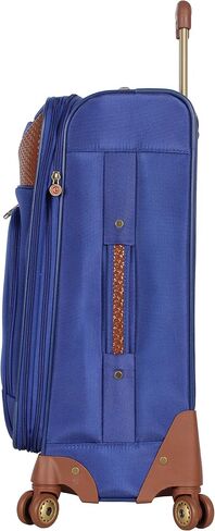 Caribbean Joe Designer Luggage Collection - Expandable 24 Inch Softside Bag - Durable Mid-sized Lightweight Checked Suitcase with 4-Rolling Spinner Wheels (Royal Blue) in Saudi Arabia