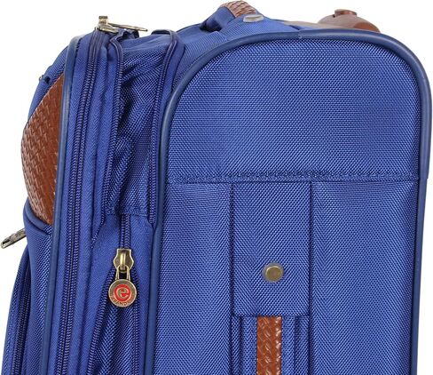 Caribbean Joe Designer Luggage Collection - Expandable 24 Inch Softside Bag - Durable Mid-sized Lightweight Checked Suitcase with 4-Rolling Spinner Wheels (Royal Blue) in Saudi Arabia