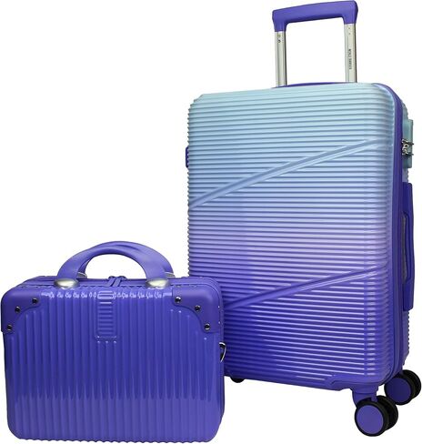 World Traveler Highways 2-Piece Hardside Carry-On Spinner Luggage Set, Brown, One_Size in Saudi Arabia