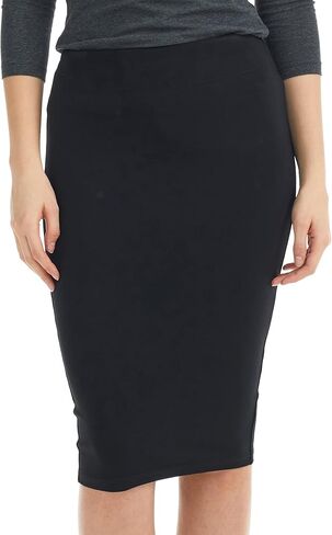 ESTEEZ Women's Pull-On Stretch Ponte Office Pencil Skirt 'Houston' in Saudi Arabia
