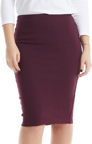 ESTEEZ Women's Pull-On Stretch Ponte Office Pencil Skirt 'Houston' in Saudi Arabia