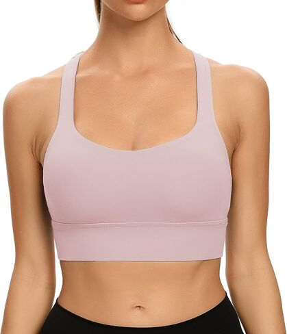 Lemedy Women Cross Back Sports Bra Fitness Yoga Strappy Longline Crop Tank Top in Saudi Arabia