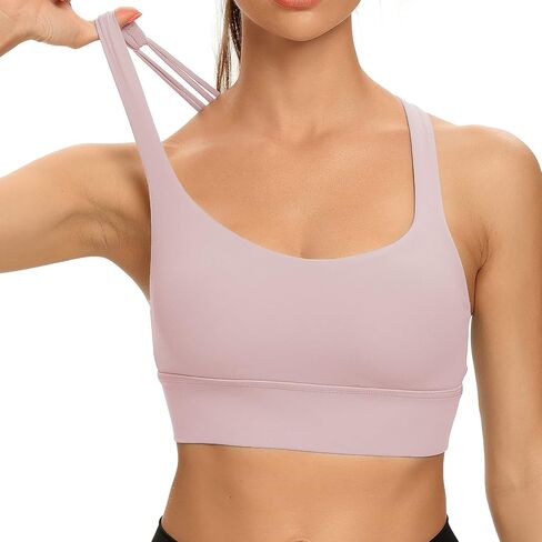 Lemedy Women Cross Back Sports Bra Fitness Yoga Strappy Longline Crop Tank Top in Saudi Arabia