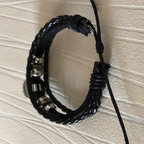 Leather Bracelet Woven Braided Muslim Allah Religions Jewelry Talisman Amulet Keep Calm Inscription in Saudi Arabia