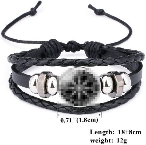Leather Bracelet Woven Braided Muslim Allah Religions Jewelry Talisman Amulet Keep Calm Inscription in Saudi Arabia