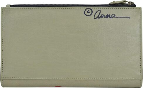 Anna by Anuschka Women Hand Painted Leather Bi-Fold Snap Wallet-Dreamy Blossoms in Saudi Arabia