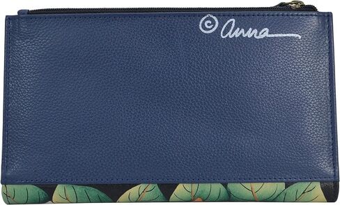 Anna by Anuschka Women Hand Painted Leather Bi-Fold Snap Wallet-Dreamy Blossoms in Saudi Arabia