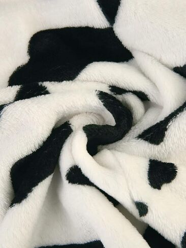 Agnes Orinda Women's Plus Size Sleepwear Bathrobe Cow Print Self Tie Waist Mid-Length Pajamas Nightgown in Saudi Arabia
