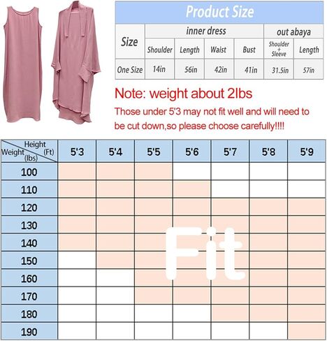 فستان صلاة إسلامي للنساء قطعتين جلباب ناعم إسلامي ماكسي عباية متواضعة ملابس صلاة العيد in Kuwait