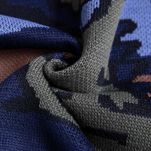 Mens Vintage Striped Sweater Oversized Knit Winter Crewneck Long Sleeve Casual Pullover Retro Jumper Tops in Kuwait