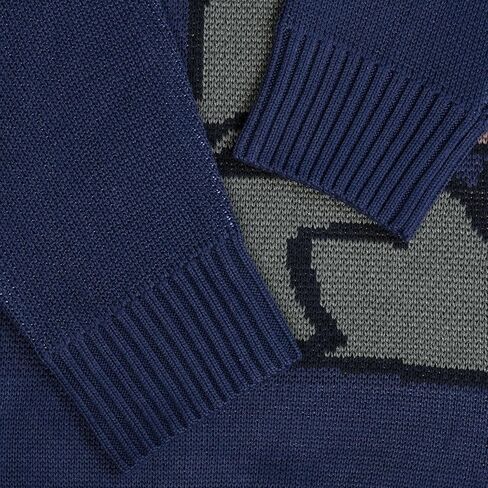 Mens Vintage Striped Sweater Oversized Knit Winter Crewneck Long Sleeve Casual Pullover Retro Jumper Tops in Kuwait