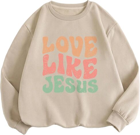 SOLY HUX Sweatshirt for Women Letter Graphic Long Sleeve Drop Shoulder Crewneck Pullover Tops in Saudi Arabia
