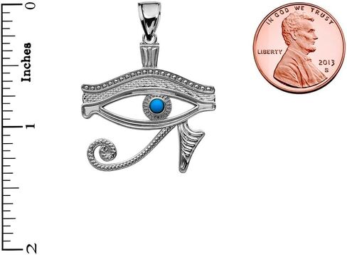 Sterling Silver Egyptian Blue Eye of Horus Pendant in Saudi Arabia