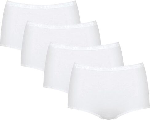ملابس داخلية أو سراويل داخلية نسائية من Sloggi مكونة من 4 قطع بدون ملمس عالي الخصر من القطن أو سراويل داخلية طويلة أساسية للسيدات in Kuwait