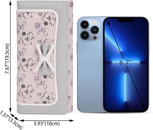 محفظة UTO للنساء ذات سعة كبيرة وحامل بطاقات على شكل زهرة على شكل فيونكة وحقيبة هاتف وجيب بسحاب للفتيات ومحفظة قابض in Kuwait