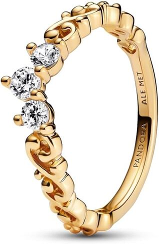Pandora Regal Swirl Tiara Ring - خاتم مهيب للنساء - هدية لها - مجوهرات للنساء - زركونيا مكعب شفاف - مع صندوق هدية in Saudi Arabia