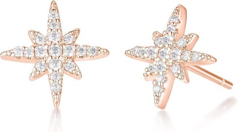 Mameloly 925 فضة استرليني آخر أقراط للنساء لذيذ السداسية النجمي مكعب زركونيا تشيكوسلوفاكيا وأقراط هيبوالرجينيك in Kuwait