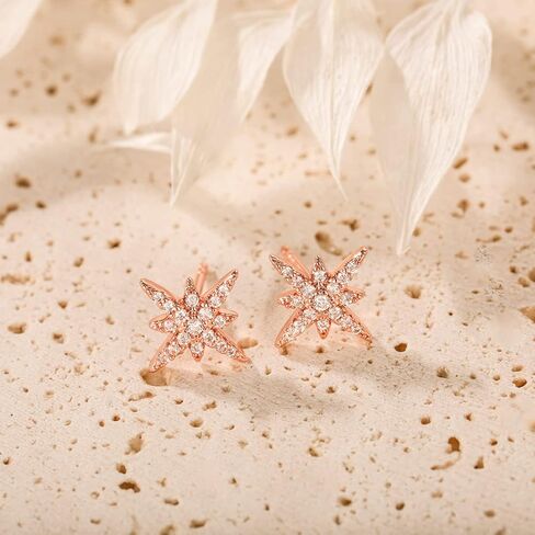 Mameloly 925 فضة استرليني آخر أقراط للنساء لذيذ السداسية النجمي مكعب زركونيا تشيكوسلوفاكيا وأقراط هيبوالرجينيك in Kuwait