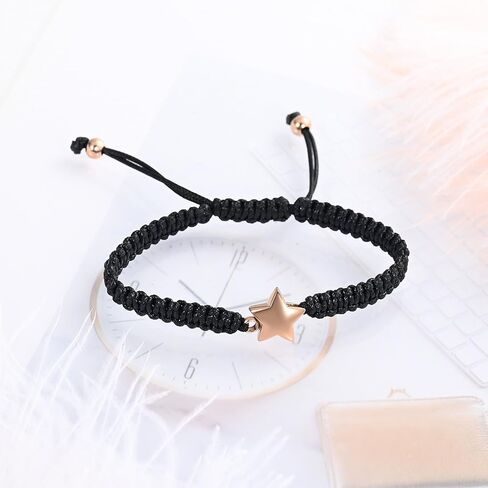 XSMZB Star Cremation Bracelet for Ashes Stainless Steel Urn Adjustable Braided Rope Bangle Keepsake Human Pet Ashes Holder for Memorial Gift Women Men in Kuwait