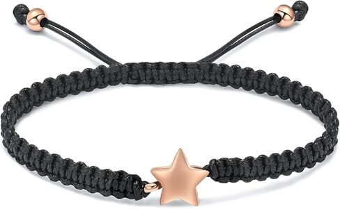 XSMZB Star Cremation Bracelet for Ashes Stainless Steel Urn Adjustable Braided Rope Bangle Keepsake Human Pet Ashes Holder for Memorial Gift Women Men in Kuwait