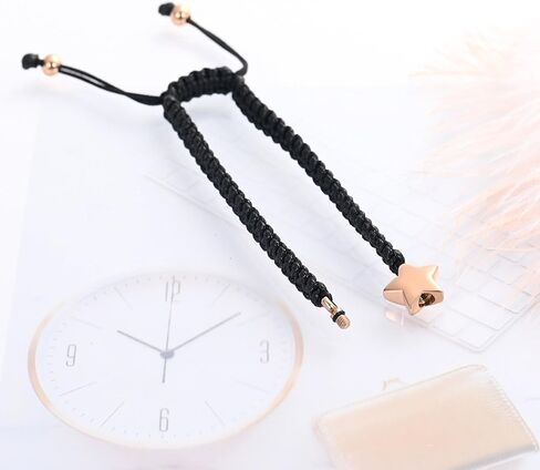 XSMZB Star Cremation Bracelet for Ashes Stainless Steel Urn Adjustable Braided Rope Bangle Keepsake Human Pet Ashes Holder for Memorial Gift Women Men in Kuwait