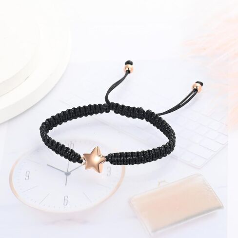 XSMZB Star Cremation Bracelet for Ashes Stainless Steel Urn Adjustable Braided Rope Bangle Keepsake Human Pet Ashes Holder for Memorial Gift Women Men in Kuwait