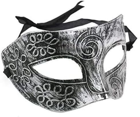 Veewon Venetian Mens Masquerade Ball Masks Face Mask for Halloween Party Fancy Dress Ball Decoration (Silver) in Saudi Arabia