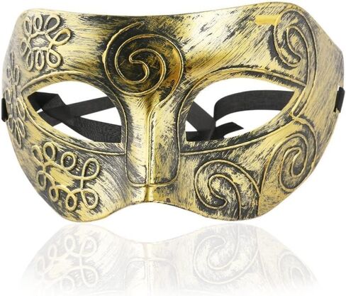 Veewon Venetian Mens Masquerade Ball Masks Face Mask for Halloween Party Fancy Dress Ball Decoration (Silver) in Saudi Arabia