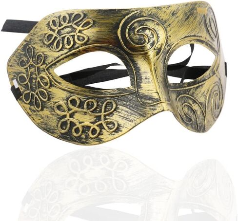 Veewon Venetian Mens Masquerade Ball Masks Face Mask for Halloween Party Fancy Dress Ball Decoration (Silver) in Saudi Arabia