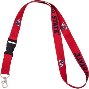 Desert Cactus Fresno State California State University Lanyard Bulldogs Cal State Car Keys ID Badge Holder Keychain Detachable Breakaway Snap Buckle (Red)