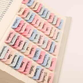 Laminated Bible Tabs, Pastel Rainbow Large Print Bible Study Journaling Supplies, Christian Gift for Women and Men, 90 Book Index Tabs for Old and New Testament, includes 24 Blank Tabs
