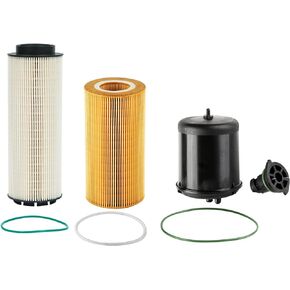 2277129 Fuel Water Separator Filter,1948921 Oil Filter,1982821 Engine Oil Drain Plug,1922496 Oil Filter Kit Compatible With MX11 MX13 EPA13 Engine Peterbilt DAF Kenworth Trucks
