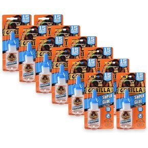 Gorilla Super Glue 15 Gram, Clear, (Pack of 12)
