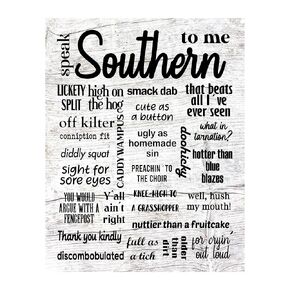 Speak Southern To Me - Welcome Sign Wall Art, Country Rustic Southern Sayings Decorative Print, Perfect For Home Decor, Office Deocr, Farmhouse Decor & Cafe Decor. Fun Gift. - Unframed - 11 x 14