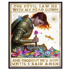 Inspiration Christian Wall Decor for Women - Religious Gifts - Women's empowerment Inspirational quote Motivational poster - positive quotes Wall Art - Christian Gifts - Girls Room, Teen Girls Bedroom