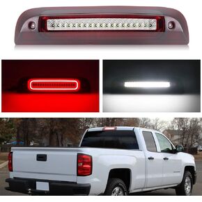 LED Third 3rd Brake Lights Compatible with Silverado/for Sierra 1500 1500LD 2500HD 3500HD 2014-2019,Rear Cab Roof Cargo Light Assembly Super Strobe Flashing Style(Clear Len)