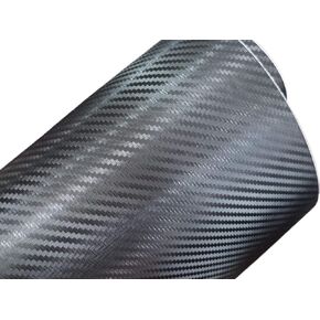 3D Black Carbon Fiber Vinyl Wraps, Car DIY Wrap Vinyl Roll Film Self-Adhesive Twill Weave Sheet Sticker with air Release Technology (1ft x 10ft)