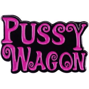 Pussy Wagon Kill Bill Buck Yellow Pickup Truck the Bride Classic 2000s Tarantino Movie Independent Film 1.1" Enamel Pin Badge