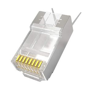Jadaol Ethernet RJ45 Connector - Ethernet Modular Crimp Connectors Plugs 50 Micron Gold Plated - Only for cat7 30 or 32 AWG Flat Ethernet Cable - 20Pack
