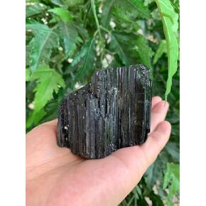 Extra Large Black Tourmaline Chunk/Rod/Log, Natural Rough Black Tourmaline Crystal, Raw Black Tourmaline Cluster Free Form Tourmaline (0.5-1 lb)
