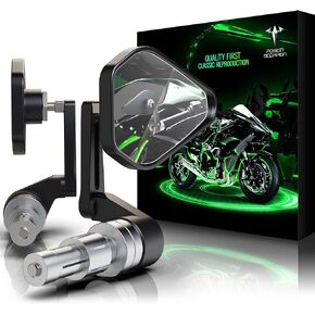 POISON SCORPION Motorcycle Bar End Mirrors | Arrow 7/8 Handlebar Rear View Accessories Universal Standard Hollow CNC Black fit Street Sport Bike Touring Cruiser Chopper Cafe Racer