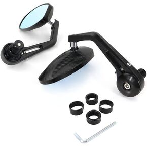 Xitomer MT07 Bar End Mirror, Fit for 2022 MT-07 FZ07 2013 2014 2015 2016 2017 2018 2019 2020 2021 Rear View Mirror/MT-09 FZ-09 14-22 / XSR700 18-20 / Tmax530 13-20(Black)