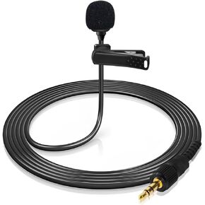 4 FT 3.5mm TRS Mini Lavalier Lapel Microphone for Rode Wireless GO, for DJI Mic Wireless System Transmitter, Omnidirectional Condenser Mic - 1/8" Stereo Male Plug