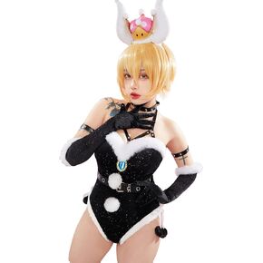 Christmas Furry Romper Black Bodysuit Fuzzy Onesie Cosplay Lingerie Senta Babydoll Homewear Pajamas