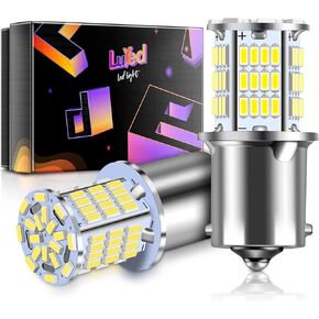 LUYED Newest BA9S LED Bulbs Super Bright BA9 BA9S 53 57 1895 64111 LED Bulbs with Lens Used for Side Door Courtesy Lights Map Lights,Xenon White,Pack of 2