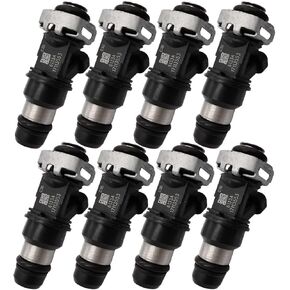 8Pcs FJ315 FJ10062 17113553 Fuel Injectors 4 Holes Nozzles for Silverado Suburban Tahoe GMC Sierra Yukon Cadillac Escalade & More 2001-2007 4.8L 5.3L 6.0L Engine 25317628 17113698