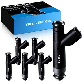 FJ869 4.2L Fuel Injectors Fits For:-Ford F150 2005 2006 2007 2008, for F150 05 06 07 08 4.2L V6 Naturally Aspirated, Replacement 800-1905N 8001905N CM-5105 CM5105 5L3Z9F593AA (Set of 6)
