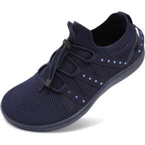 Besroad Womens Slip On Walking Shoes Wide Toe Barefoot Shoes Minimalist Zero Drop Shoes Breathable Tennis Shoes Fashion Casual Sneakers